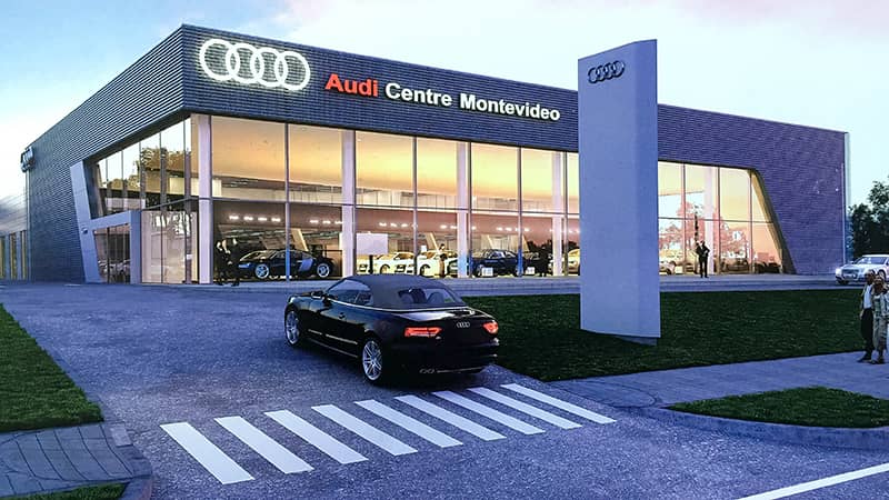 Balai pameran struktur baja Kanggo Audi ing Uruguay (2)